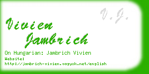 vivien jambrich business card